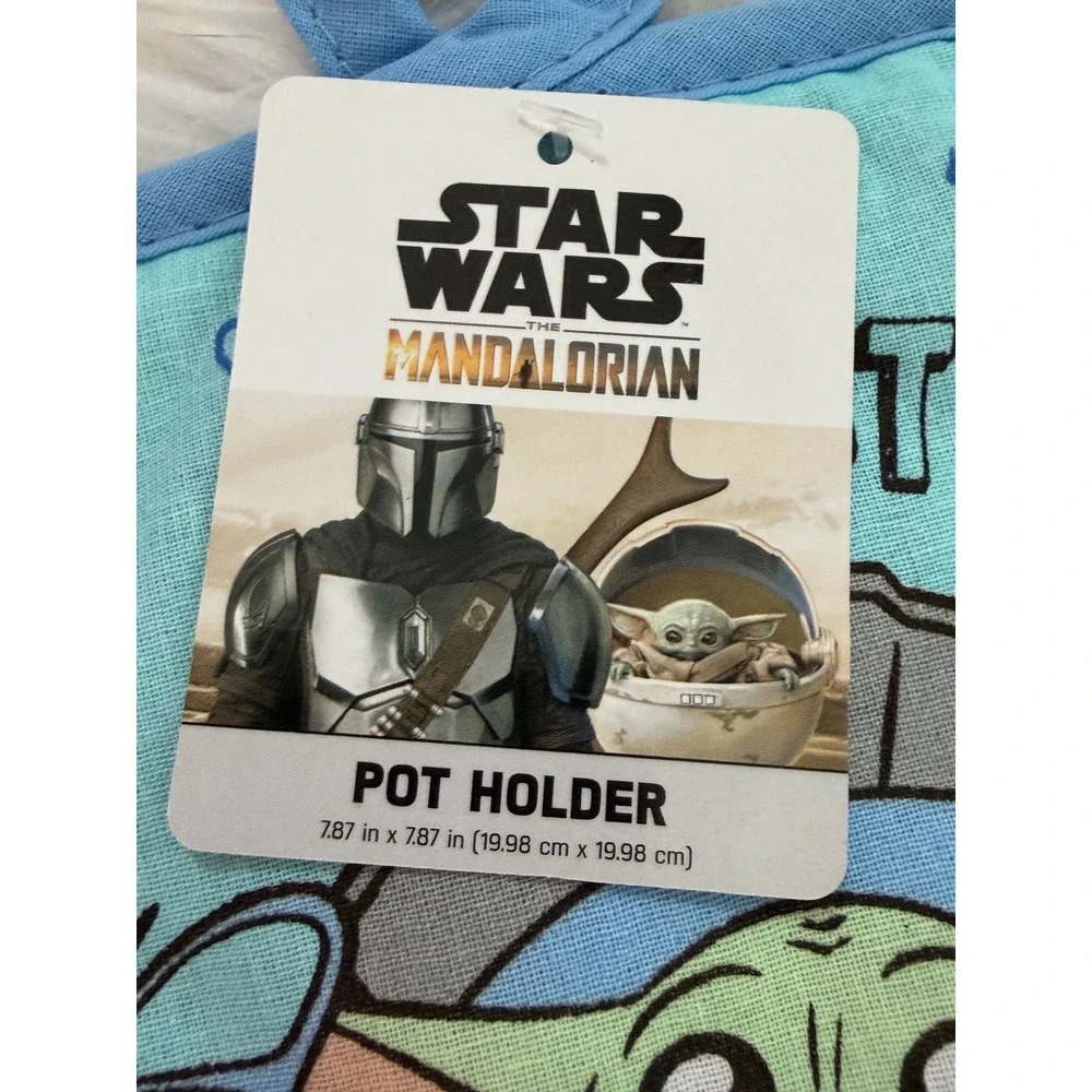 Star Wars Mandalorian Grogu Baby Yoda Kitchen Set Towel Mitts Pot Holder Clips